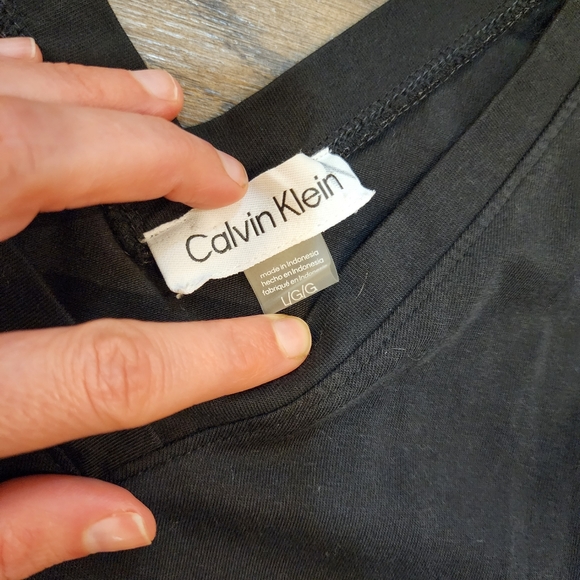 Calvin Klein Black Jump Pant Suit w/ Drawstring Sleeveless - Picture 3 of 7